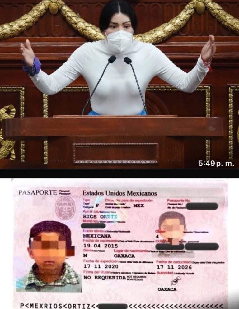 Acusan a María Elena Ríos de registrar como hijo a su sobrino para tramitar documentos migratorios falsos, hasta 10 años de prisión y revocación de visa podría tener como sanción la diputada suplente de Morena.