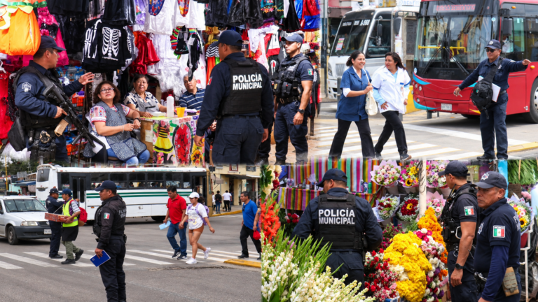 Secretaría de Seguridad Vecinal refuerza vigilancia en la Central de Abasto por Día de Muertos