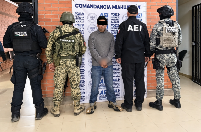 Aprehende FGEO a probable responsable de tentativa de violación agravada cometida en San Miguel Suchixtepec